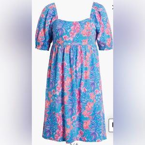 Lilly Pulitzer NWT Delaney dress in Cumulus Blue Orchid Oasis print Size 4